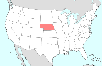 ネブラスカ州の位置