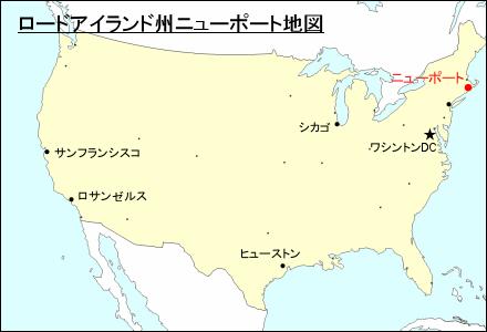 ロードアイランド州ニューポート地図