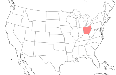 オハイオ州の位置