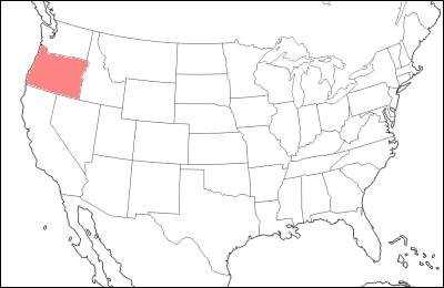 オレゴン州の位置
