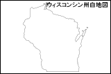 ウィスコンシン州白地図