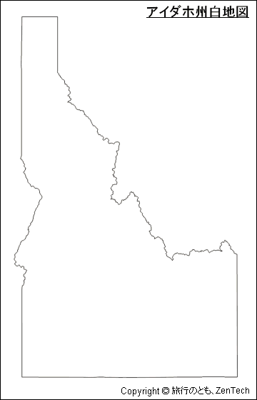 アイダホ州白地図