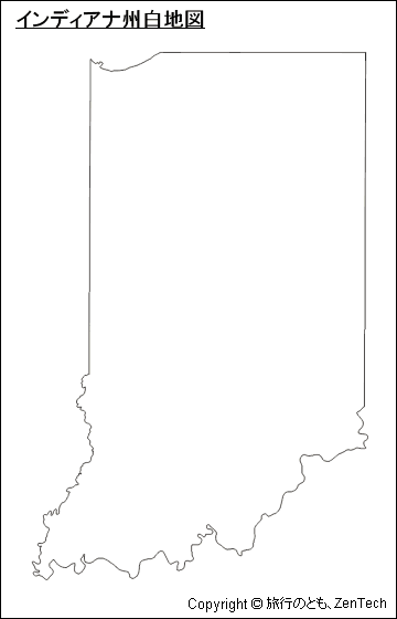 インディアナ州白地図