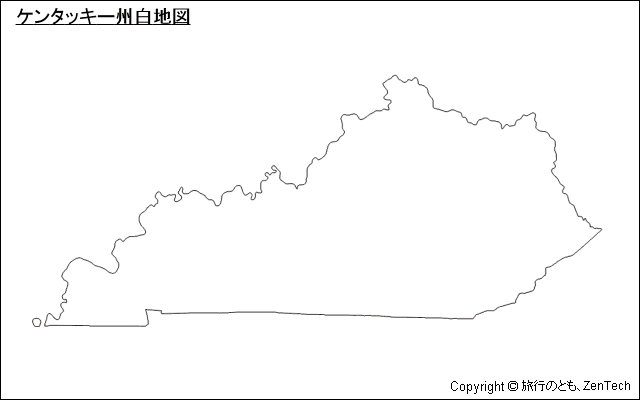 ケンタッキー州白地図