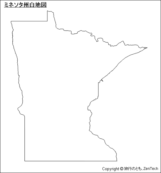 ミネソタ州白地図