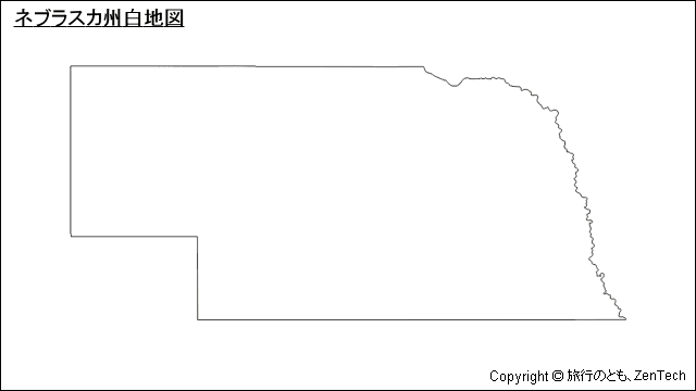 ネブラスカ州白地図