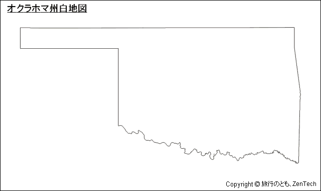 オクラホマ州白地図