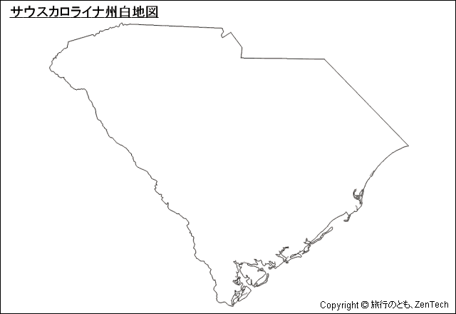 サウスカロライナ州白地図
