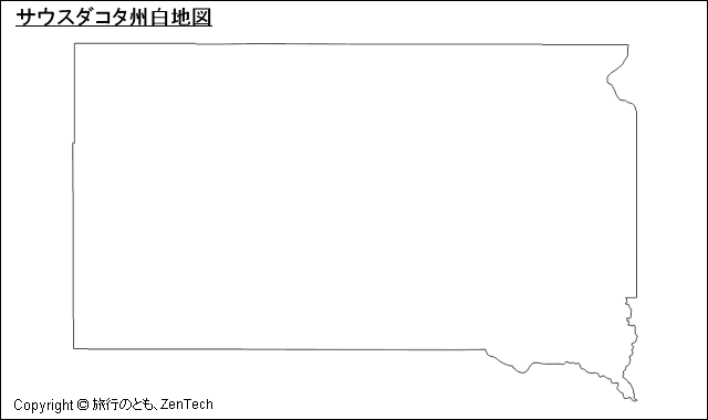 サウスダコタ州白地図