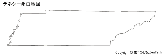 テネシー州白地図