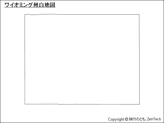 ワイオミング州白地図