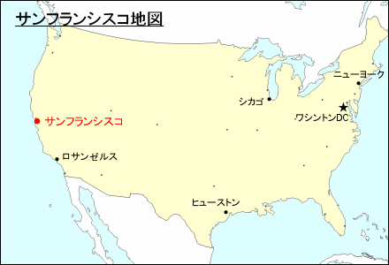 アメリカ合衆国におけるサンフランシスコ地図
