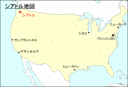 アメリカ合衆国におけるシアトル地図
