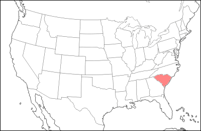 サウスカロライナ州の位置