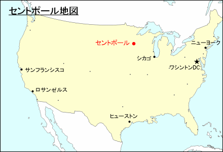 アメリカ合衆国におけるセントポール地図