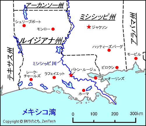 ルイジアナ州 地図