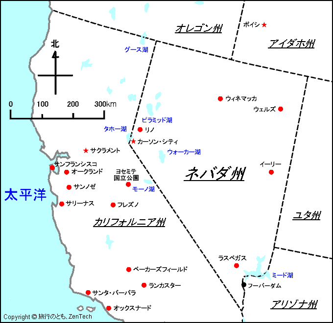 ネバダ州 地図