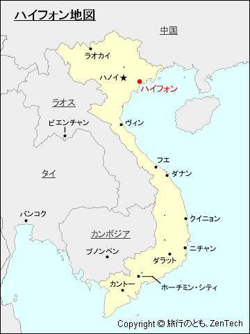 ハイフォン地図