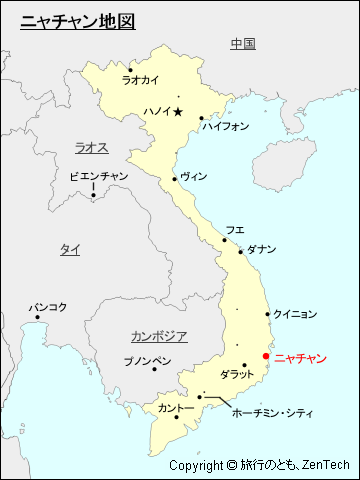 ニャチャン地図