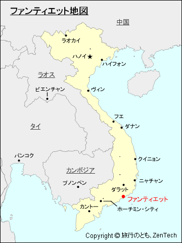 ファンティエット地図