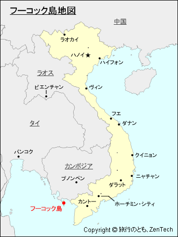 フーコック島地図