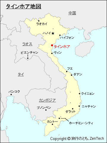 タインホア地図