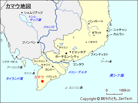 カマウ地図