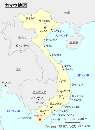 カマウ地図