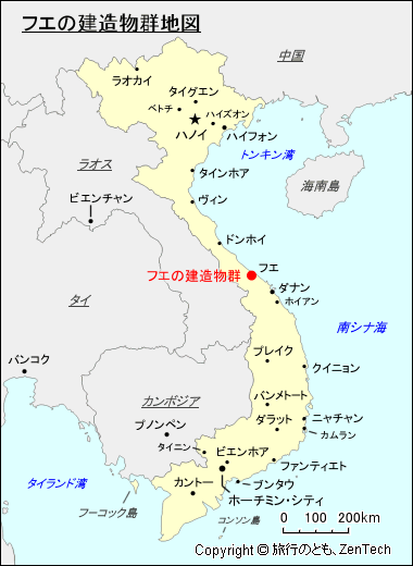 フエの建造物群地図