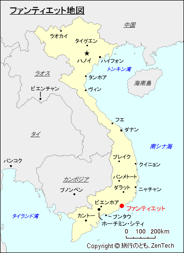 ファンティエット地図