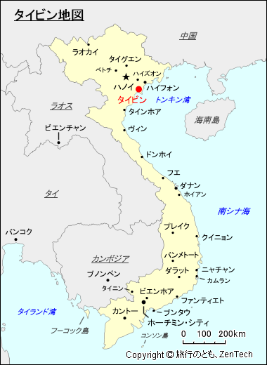 タイビン地図