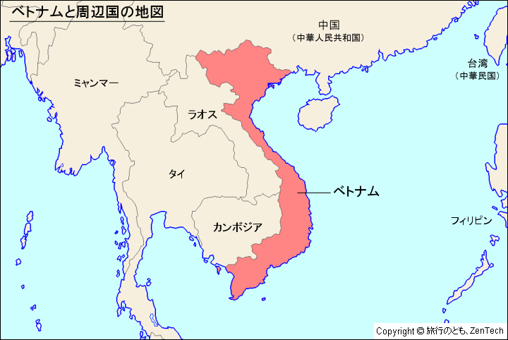 タイ と ベトナム 地図