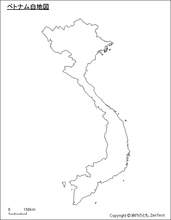 ベトナム白地図