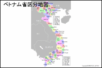 ベトナム省区分地図