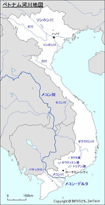 ベトナム河川地図