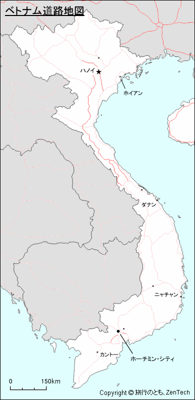 ベトナム道路地図