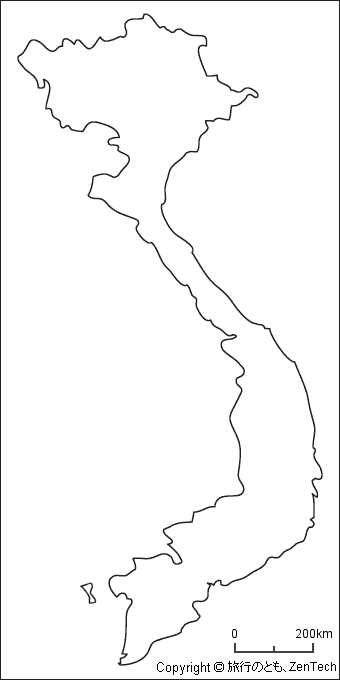 ベトナム白地図 旅行のとも Zentech