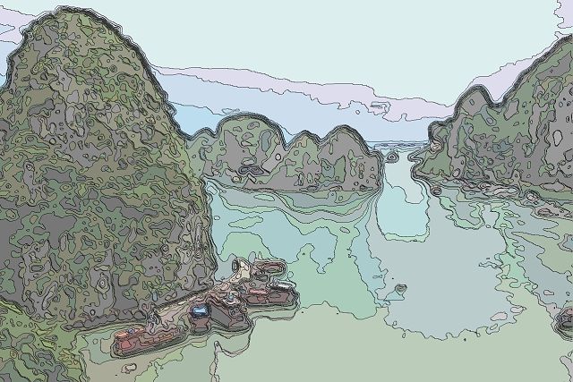 ハロン湾＝カットバー群島